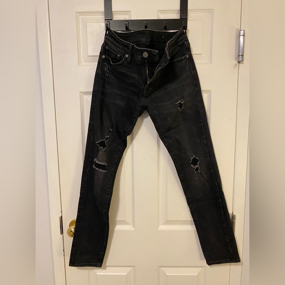 Black Skinny Fit Jeans - Men’s 30/32 - American Eagle - Picture 1 of 1